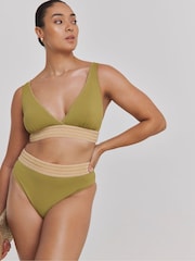 Simply Be Green Elastic Detail Bikini Set - Image 4 of 4