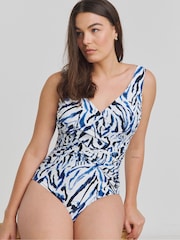 Simply Be Blue Magisculpt Illusion Swimsuit - Image 1 of 4