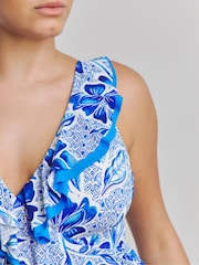 Simply Be Magisculpt Halter Neck Ruffle Swimsuit - Imagen 3 de 4