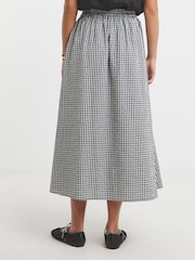 Simply Be Black Gingham Full Maxi Skirt - Image 3 of 4