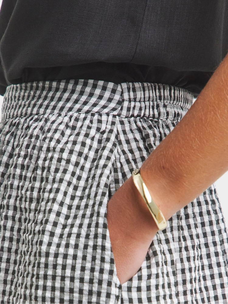 Simply Be Black Gingham Full Maxi Skirt - Image 4 of 4