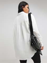 Simply Be White Relaxed 100% Cotton Poplin Shirt - Image 2 of 4