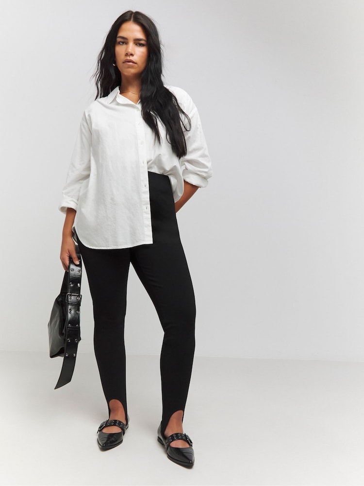 Simply Be White Relaxed 100% Cotton Poplin Shirt - Image 4 of 4