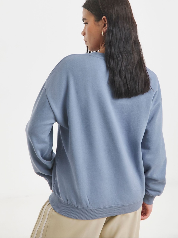 Simply Be Blue Venice Slogan Sweatshirt - Image 4 of 4 Simply Be Blue Venice Slogan Sweatshirt - Image 4 of 4