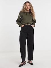Simply Be Green Oversized Whipstitch Detail Sweatshirt - Image 2 of 4