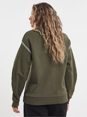 Simply Be Green Oversized Whipstitch Detail Sweatshirt - Image 4 of 4