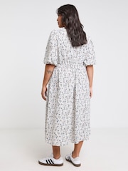 Simply Be Cream Button Up Midi Dress - Image 2 of 4