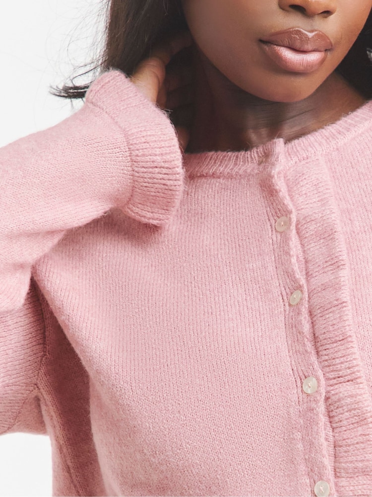 Simply Be Pink Frill Cardigan - Image 3 of 4