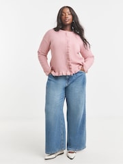 Simply Be Pink Frill Cardigan - Image 4 of 4