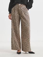 Simply Be Animal Wide Leg 100% Cotton Jeans - Image 4 of 4