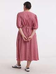 Simply Be Red Button Up Midi Dress - Image 2 of 4