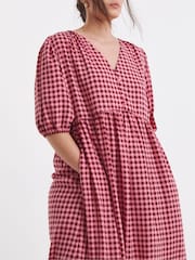 Simply Be Red Button Up Midi Dress - Image 3 of 4