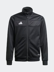 adidas Black/White Tiro 25 Essentials Tracksuit - Image 7 of 8