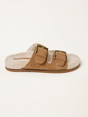 FatFace Tan Brown Cosy Borg Footbed - Image 1 of 3