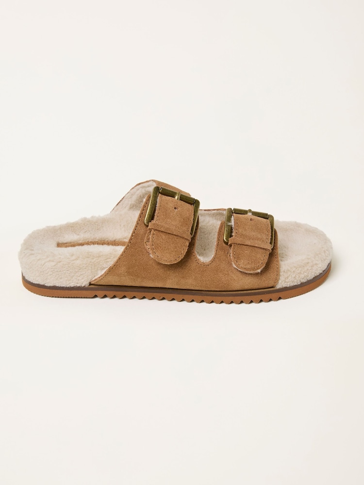 FatFace Tan Brown Cosy Borg Footbed - Image 1 of 3