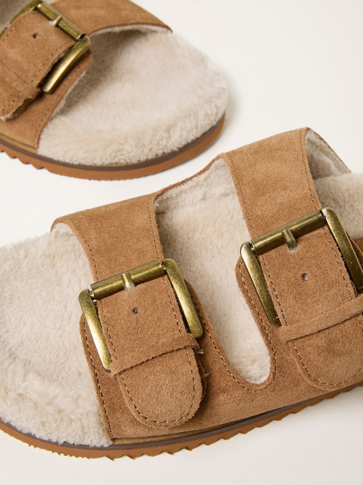 FatFace Tan Brown Cosy Borg Footbed - Image 2 of 3
