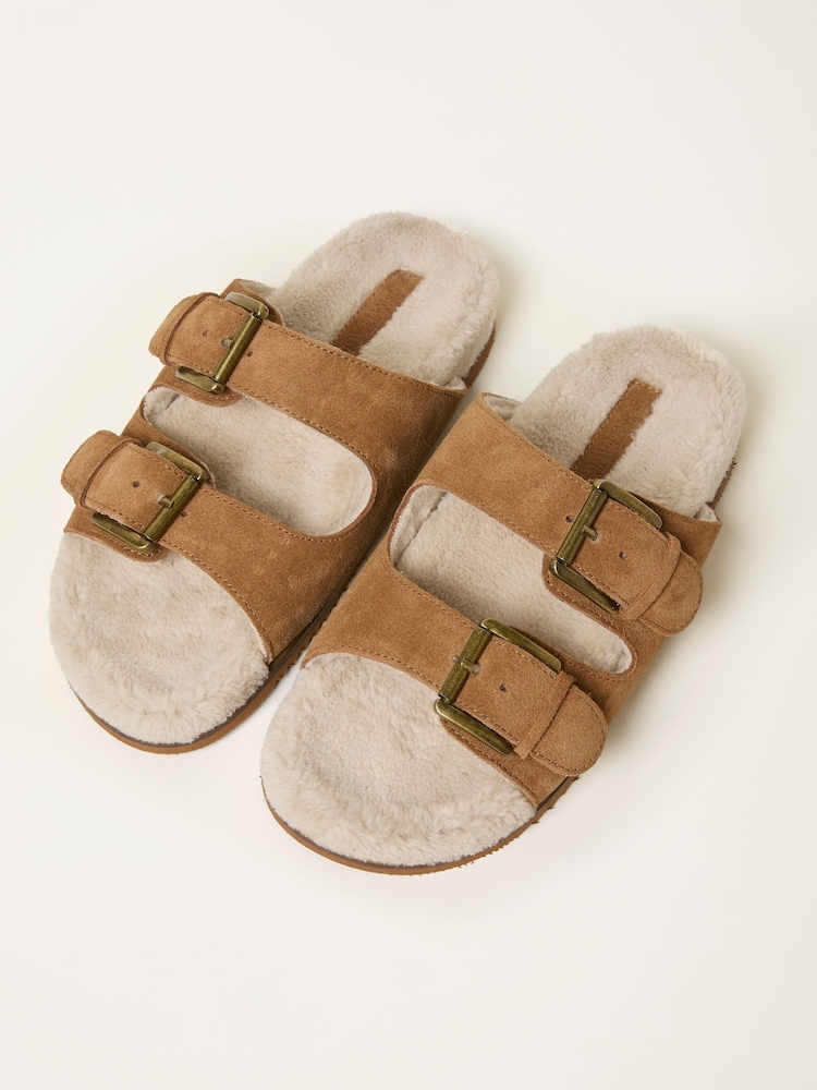 FatFace Tan Brown Cosy Borg Footbed - Image 3 of 3 FatFace Tan Brown Cosy Borg Footbed - Image 3 of 3