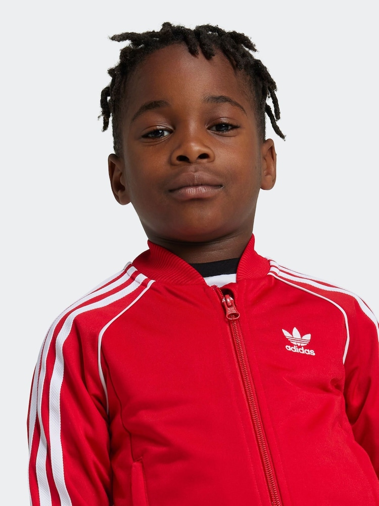 adidas Red SST Adicolour Tracksuit - Image 3 of 8