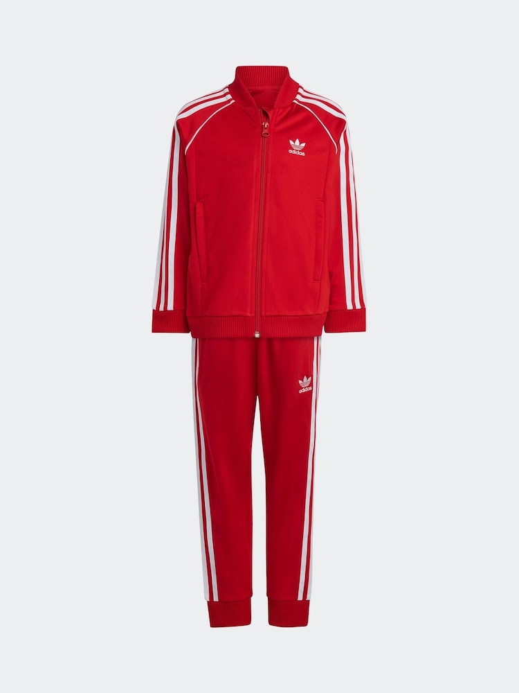adidas Red SST Adicolour Tracksuit - Image 6 of 8