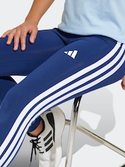 adidas Navy Essentials 3-Stripes Kids Leggings - Image 5 of 6