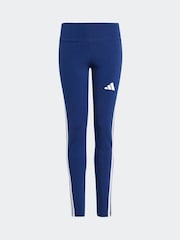 adidas Navy Essentials 3-Stripes Kids Leggings - Image 6 of 6