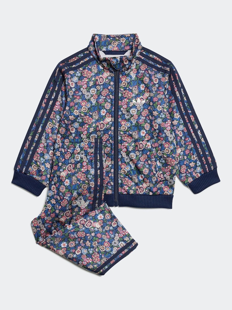 adidas Originals Blue/Pink x Liberty London Firebird Tracksuit - Image 1 of 8