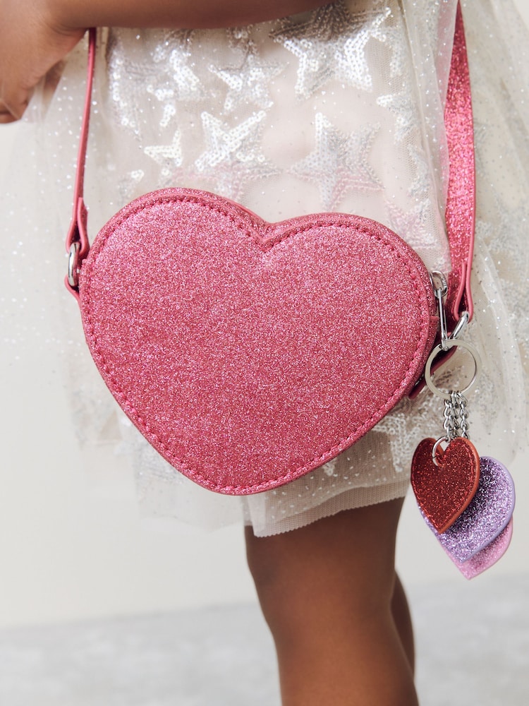 وردي قلب - Cross Body Nolvetly Heart Party Bag - صورة 1 من 8