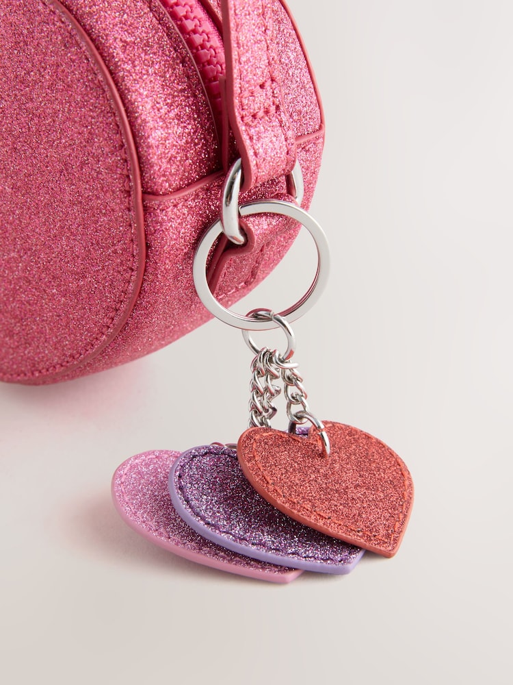 وردي قلب - Cross Body Nolvetly Heart Party Bag - صورة 8 من 8