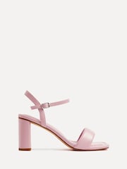 Linzi Pink Balfour Block Heeled Sandals With Padded Front Strap - Image 2 of 5