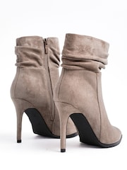 Linzi Brown Eclipse Ruched Pointed Stiletto Heel Boots - Image 5 of 5