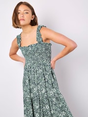 Apricot Blue Voile Ditsy Midi Dress - Image 4 of 5