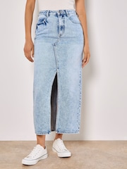 Apricot Blue Amara 100% Cotton Maxi Skirt - Image 2 of 4