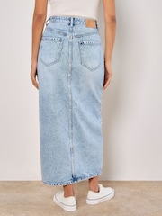 Apricot Blue Amara 100% Cotton Maxi Skirt - Image 4 of 4