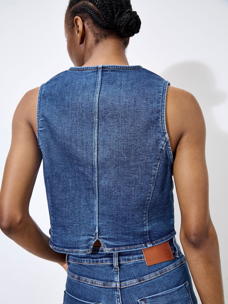 Apricot Blue Denim Waistcoat - Image 4 of 4 Apricot Blue Denim Waistcoat - Image 4 of 4