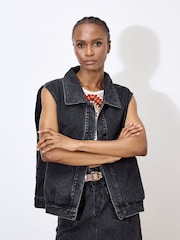 Apricot Black Isabel Denim Gilet - Image 4 of 5