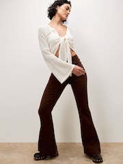 Apricot Brown Lara Flare Jeans - Image 1 of 6