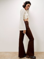Apricot Brown Lara Flare Jeans - Image 5 of 6