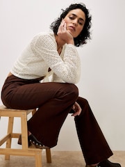Apricot Brown Lara Flare Jeans - Image 6 of 6