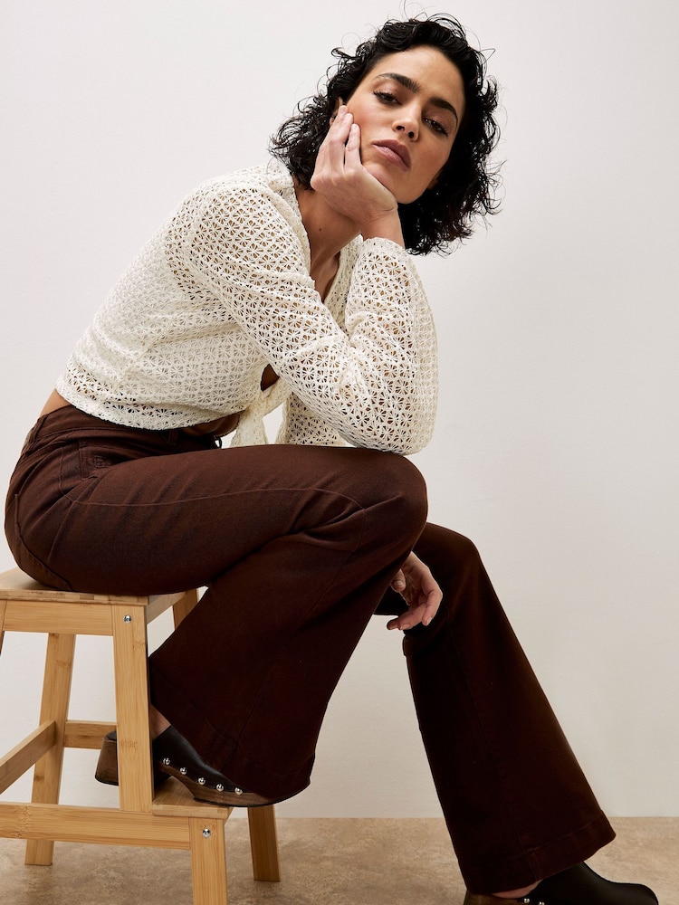 Apricot Brown Lara Flare Jeans - Image 6 of 6