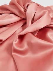 Reiss Pink Fae Petite Satin Cape Maxi Dress - Image 5 of 6