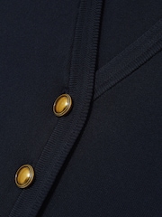 Reiss Navy Gaia Knitted Button Through Vest - Image 5 of 5