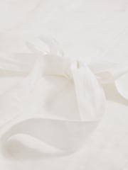 Reiss White Leora Linen Tie-Back Shirt - Image 6 of 6
