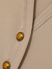 Reiss Neutral Gaia Knitted Button Through Vest - Image 6 of 6