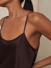 Reiss Burgundy Corey Silk Cami Top - Image 4 of 6