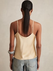 Reiss Gold Corey Silk Cami Top - Image 4 of 5