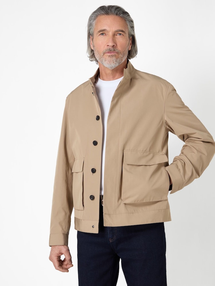 Oliver Sweeney Cream Showerproof Cotton Jacket - Image 1 of 3
