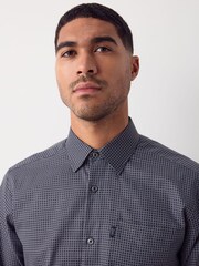 Black/Gold Link Regular Fit Long Sleeve Print Shirt - Image 1 of 9