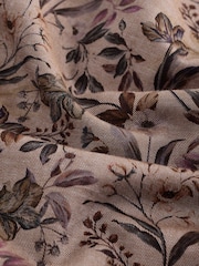 Neutral Brown Floral Regular Fit Long Sleeve Shirt - Image 8 of 9