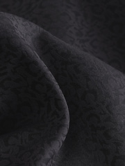 Black Leopard Print Regular Fit Geometric Print Long Sleeve Smart Shirt - Image 8 of 8