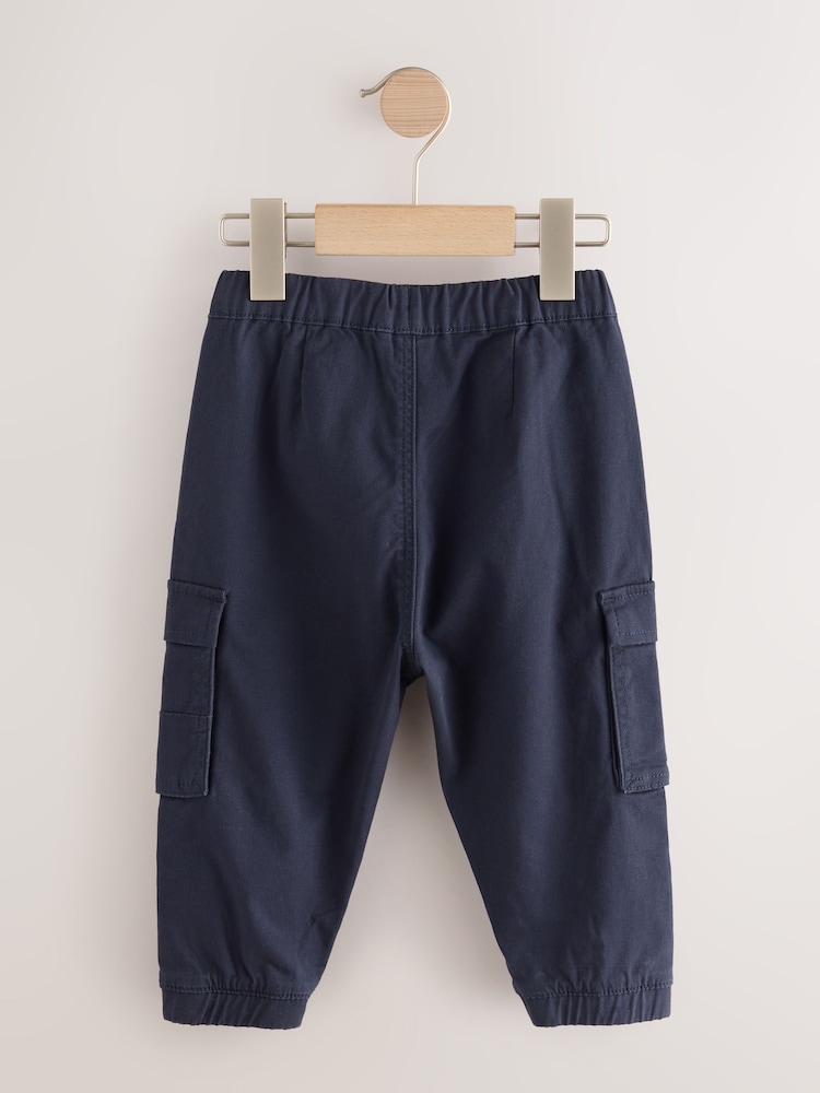 Tan/Navy Cargo Trousers 2 Pack (3mths-7yrs) - Image 2 of 10